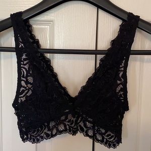 Black lace bralette